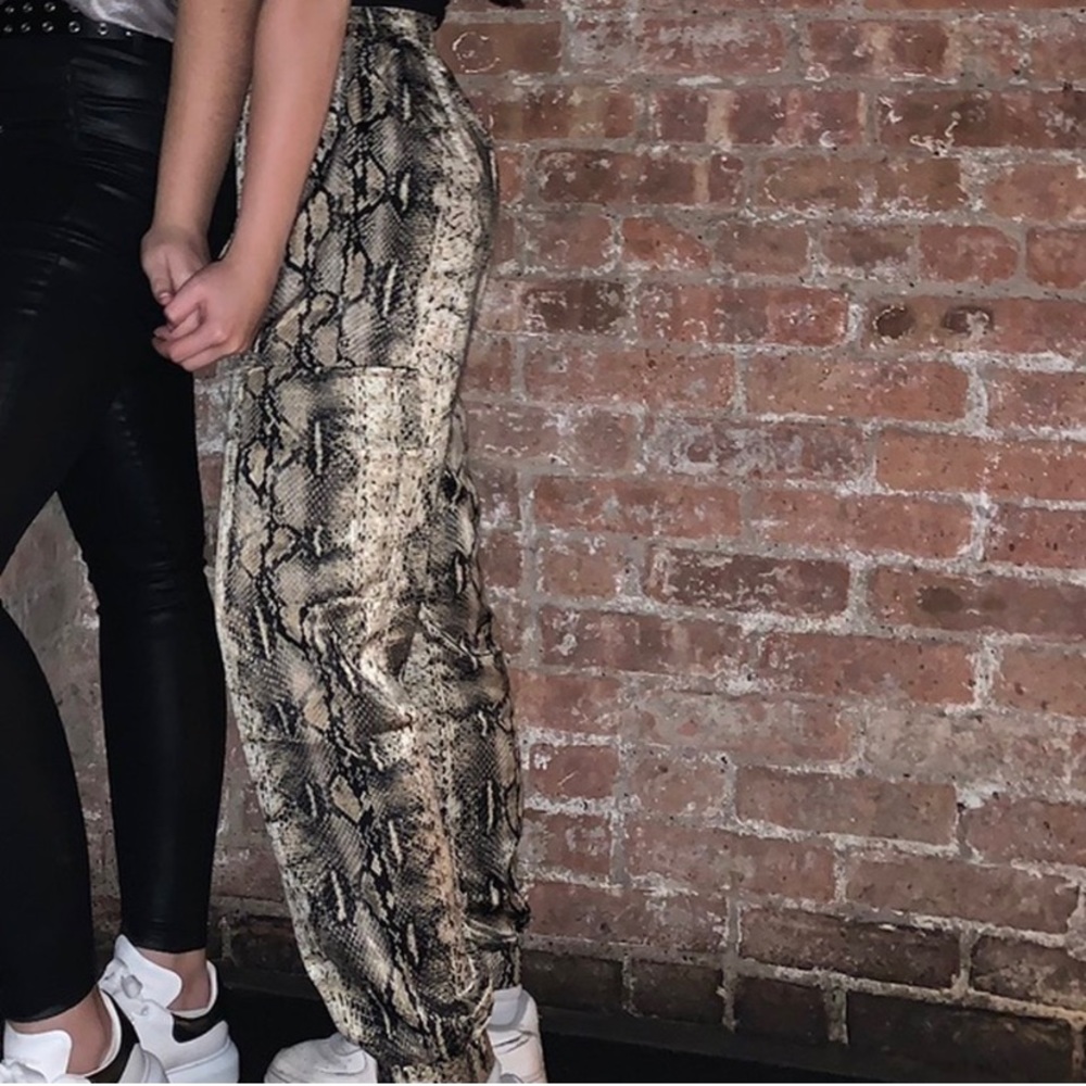 Silk Snakeskin Joggers